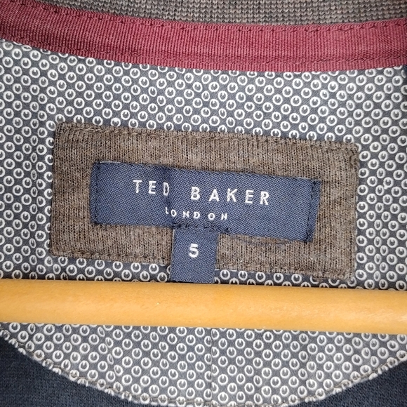 Ted Baker London Men's Brown Cotton Quarter Zip-Up Long Sleeve Sweater Sz XL - Picture 11 of 13